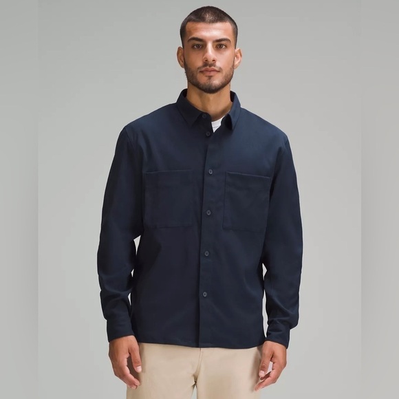 Lululemon Relaxed-Fit Long-Sleeve Button-Up Shirt color true navy men’s s m xl - Picture 1 of 7
